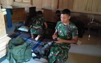 Hari Penutupan TMMD 110, Anggota Satgas Kodim Bojonegoro Berkemas